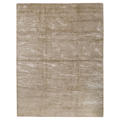 Hand Knotted Area Rug in Gold