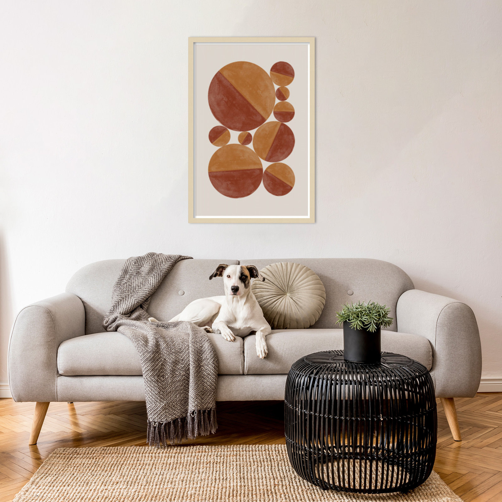 Paley "Burnt Orange Bols" Print, Brown, 33" H x 23" W