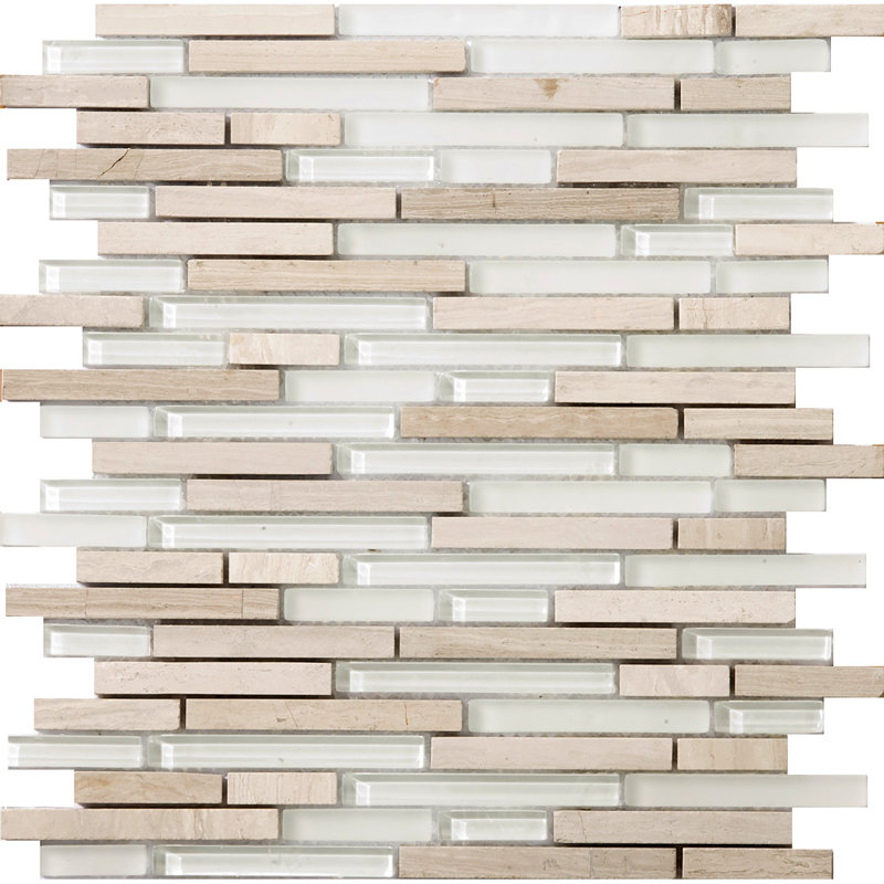 Lucente Campo 12 in. x 13 in. Glossy/Matte Glass Wall Tile (10.72 sq. ft./Case), Andrea
