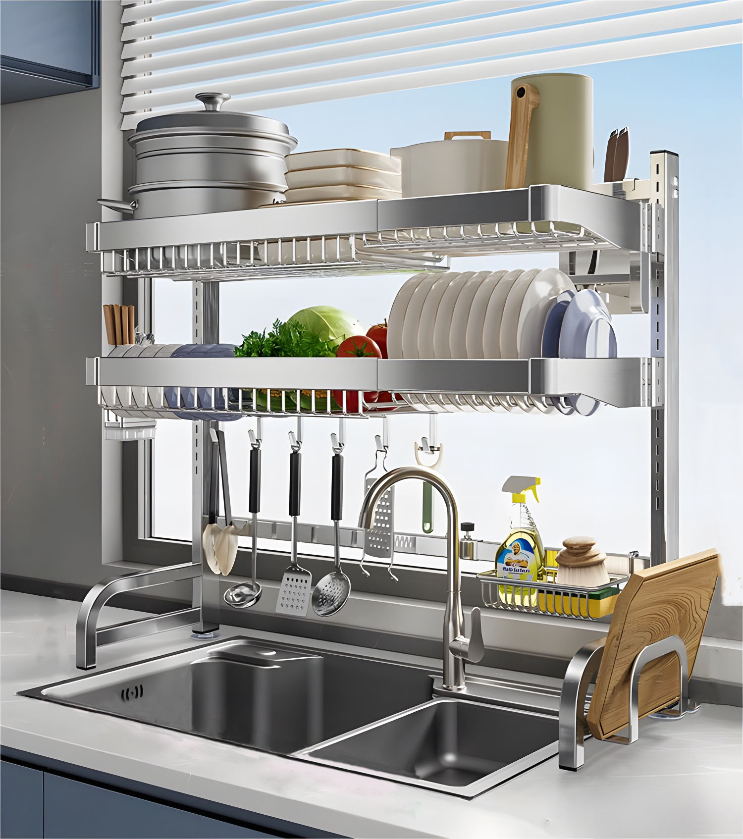 Captive Gala Stainless Steel in Sink Dish Rack