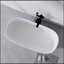 Baignoire de trempage autoportante 51 po à surface solide avec trop-plein et bonde escamotable blanche 51 po