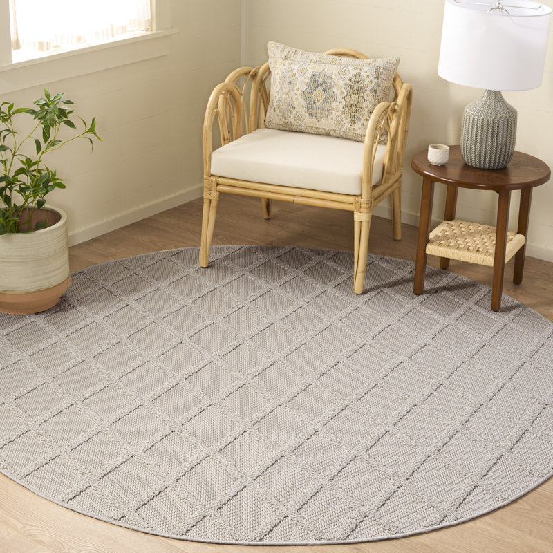 Highland 950 Performance Geometric Rug, Round 6'7"