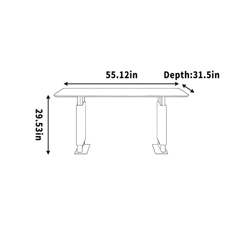 Maspeth Desk, 29.53" H x 55.12" W x 31.5" D
