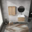 Meuble-lavabo mural avec lavabo et armoire latérale-845134758