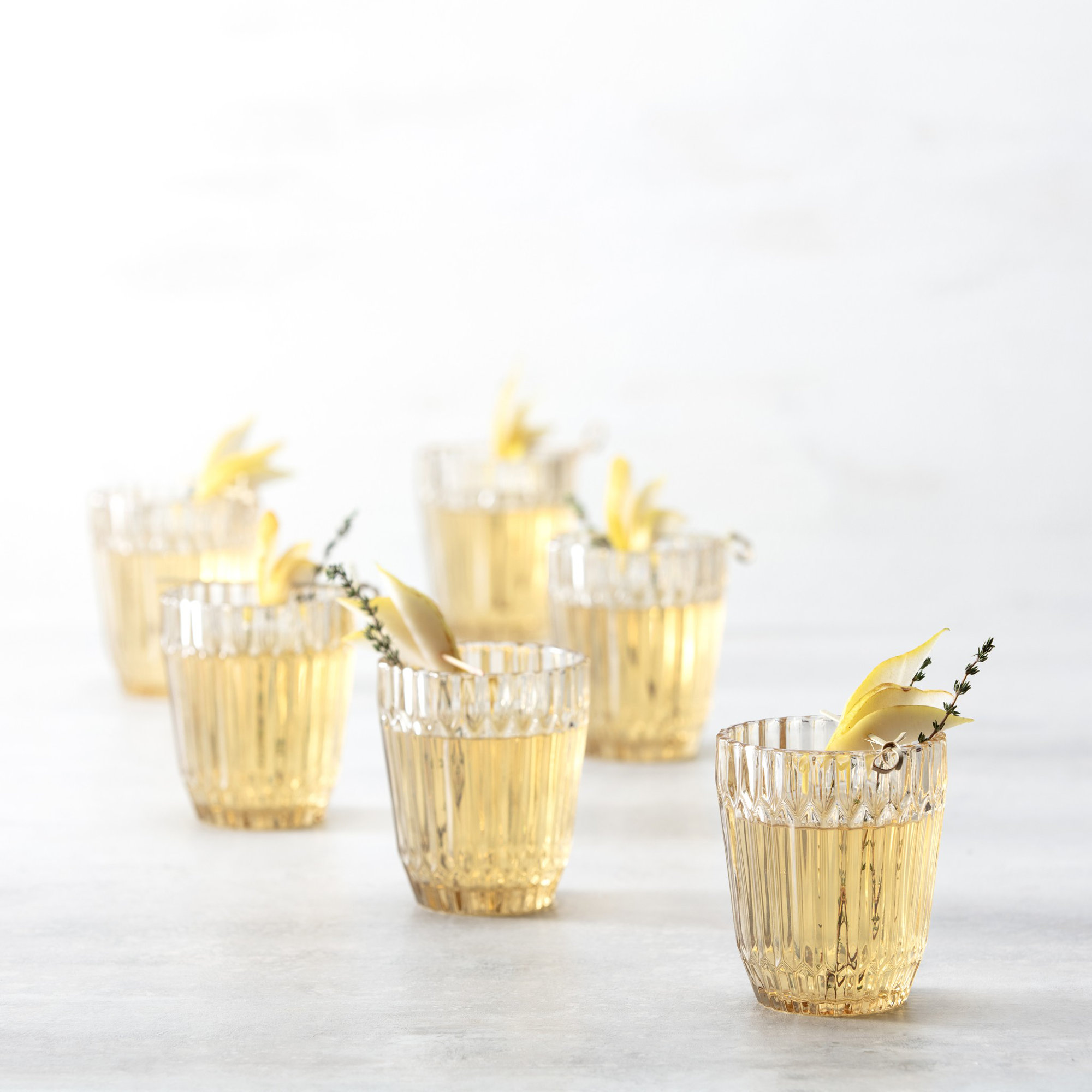 Fortessa Archie Glass Double Old Fashioned Glass (Set of 6), Ginger Gold