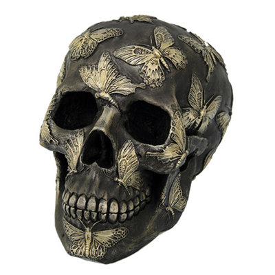Sculpture de collection papillons gothic crâne Broadview