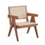 Chaise décontractée de style Mid-Century décontracté en rotin 1 pièce