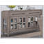 Round Expandable Dining Table Set with 4 Ladderback Chairs, Glass Door Server, and Display Case for Versatile Home Use