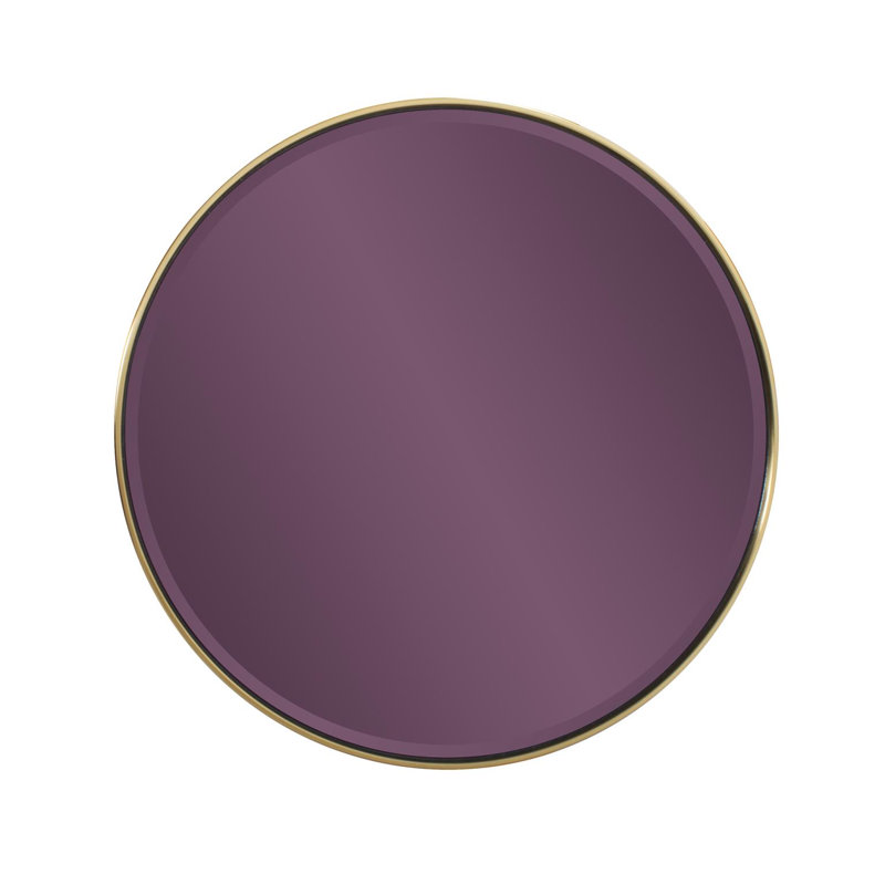 Jialin Round Mirror, Emerald Green, Purple