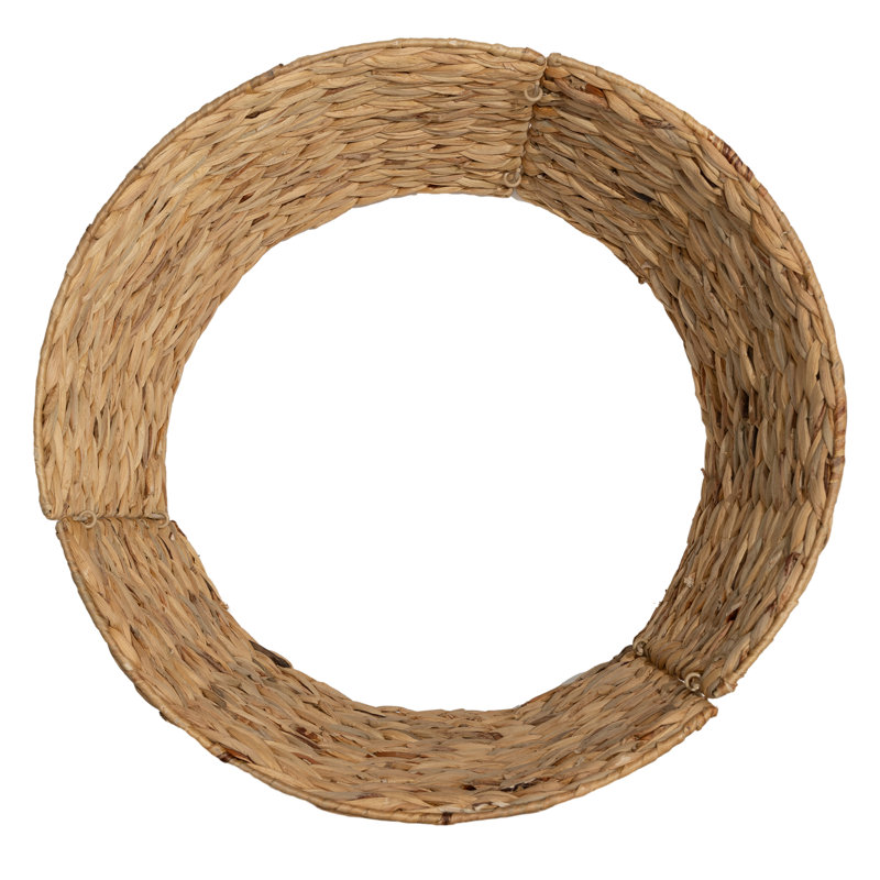 Anneau d'arbre de Noël en jacinthe 24 po tissé à la main naturel