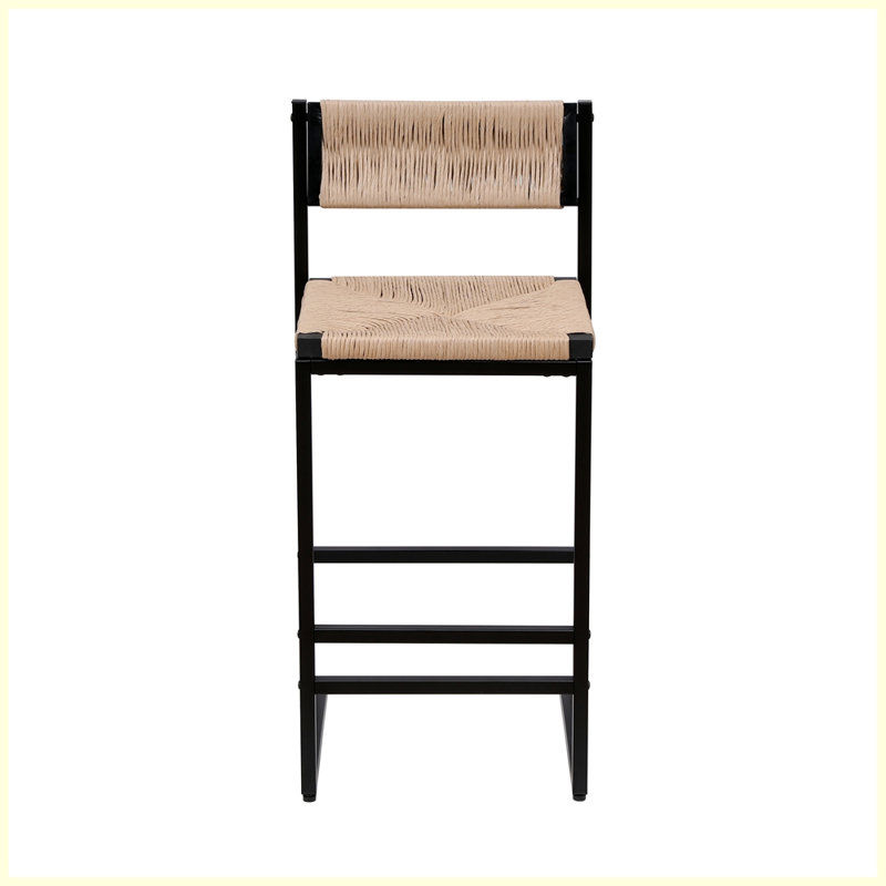 Ensemble de 2 tabourets de bar modernes avec repose-pieds pour îlot de cuisine, Miel