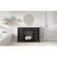 Meuble-lavabo 48 po avec lavabo intégré, 2 portes, 8 tiroirs, système de fermeture en douceur, design classique noir, meubles-lavabos