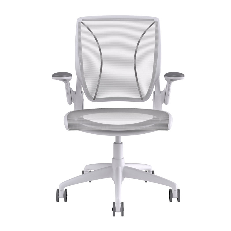Chaise de travail World, Blanc, Blanc, Réglable