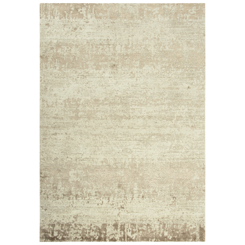 Tapis beige en laine Power Loom, Rectangle 10 pi x 13 pi