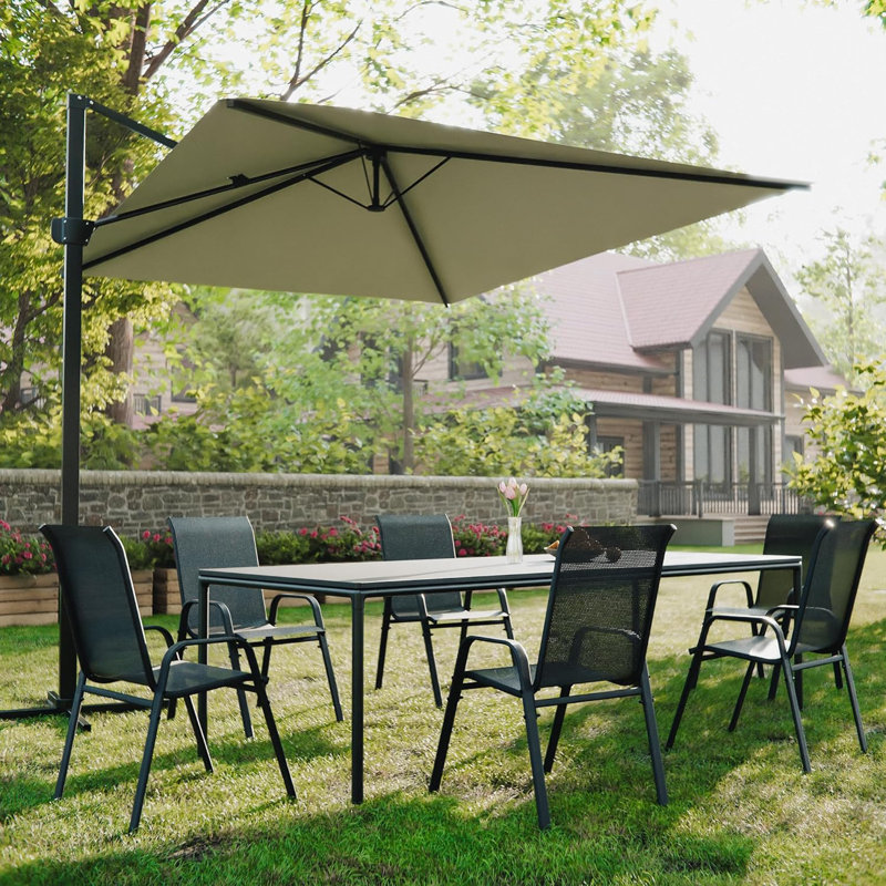 Stackable Outdoor Patio Dining Armchair, 8, Black