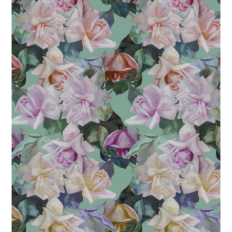 Palace Floral Metallic Wallpaper Roll, Laduree