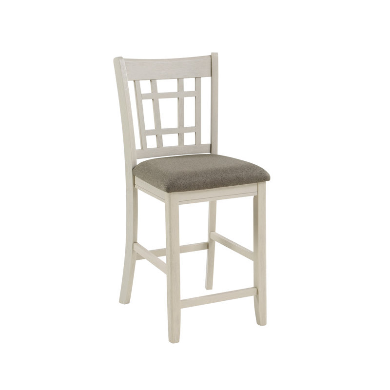 Louroukina Antique White Counter Height Chairs 