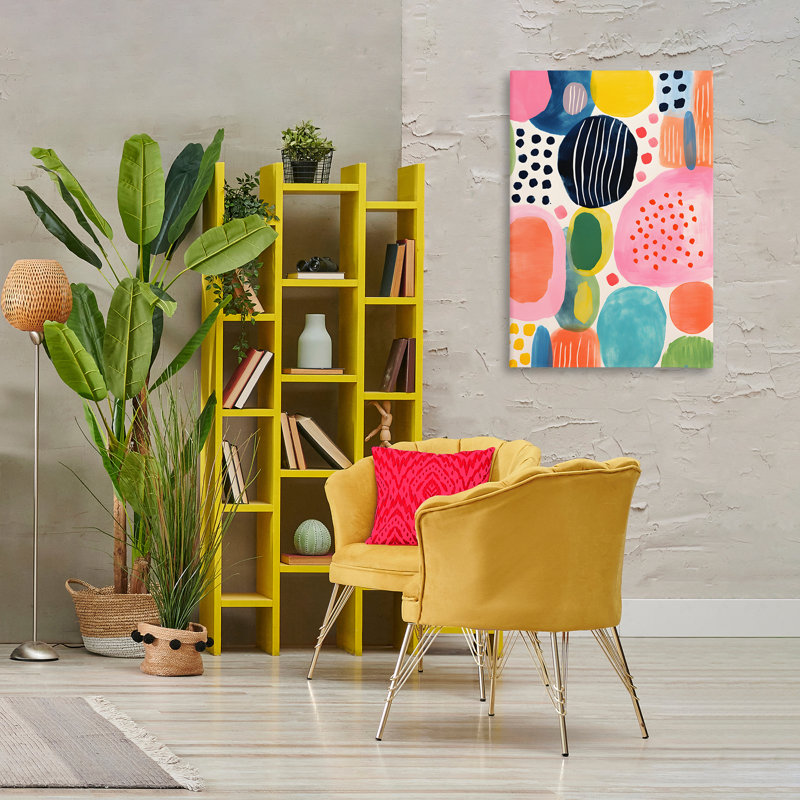 Toile à motifs fantaisistes par Petal Prints Design, H 36 po x l 24 po