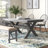 Helbert 70" Solid Wood Farmhouse Trestle Base Dining Table-1184118492
