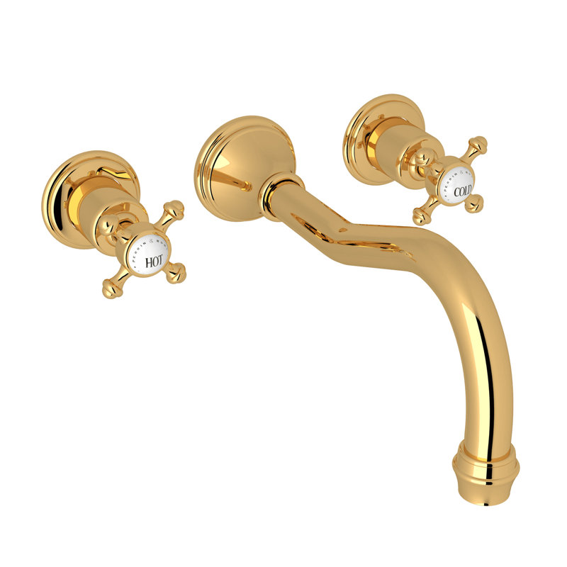 Georgian Era Polished Nickel Wall Mounted Tub Filler