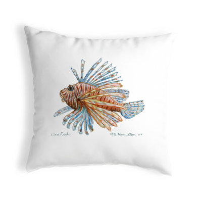 Lion Fish Guest Towel Indoor/Outdoor Throw Pillow