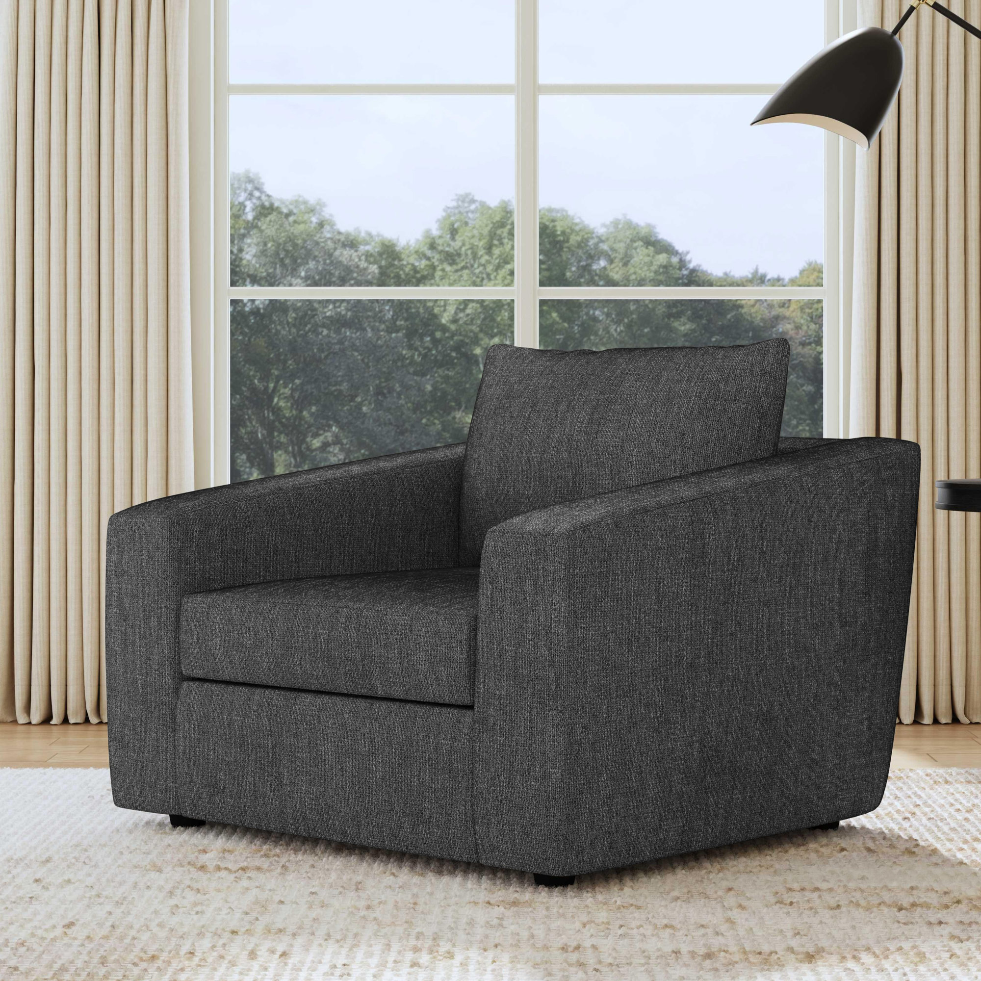 Knox Charisma Chair, Gray Polyester