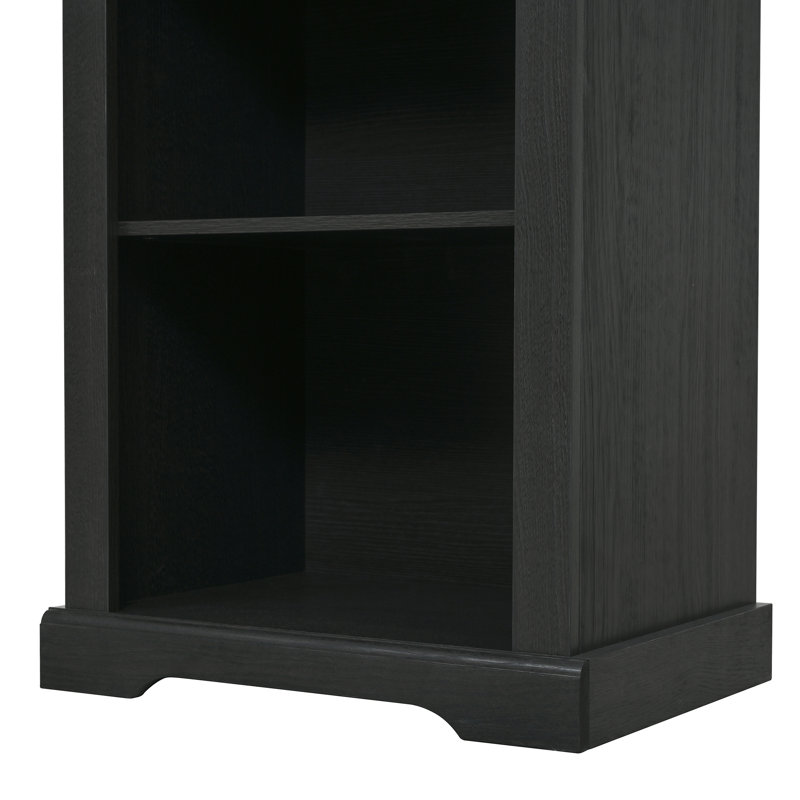 Piece Bookcases With Storage, Mdf Modern Curved Display For Home