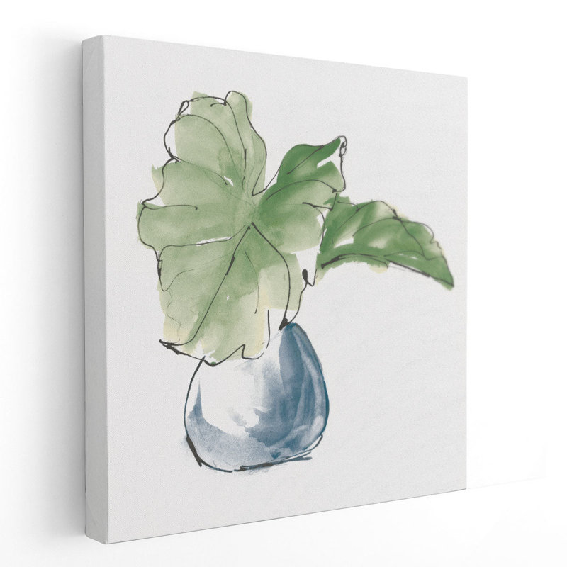 «Plant Big Leaf I», impression sur toile, H 16 po x l 16 po