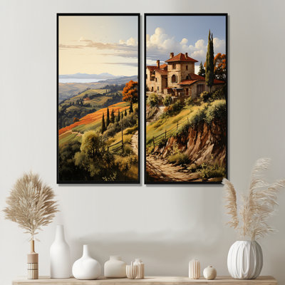 Crossett - Ensemble de 2 reproductions d'art sur toile beige