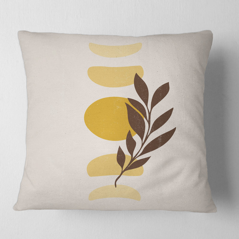 Sun and Moon avec feuille VII Housse de coussin carrée et insert, 16" x 16"