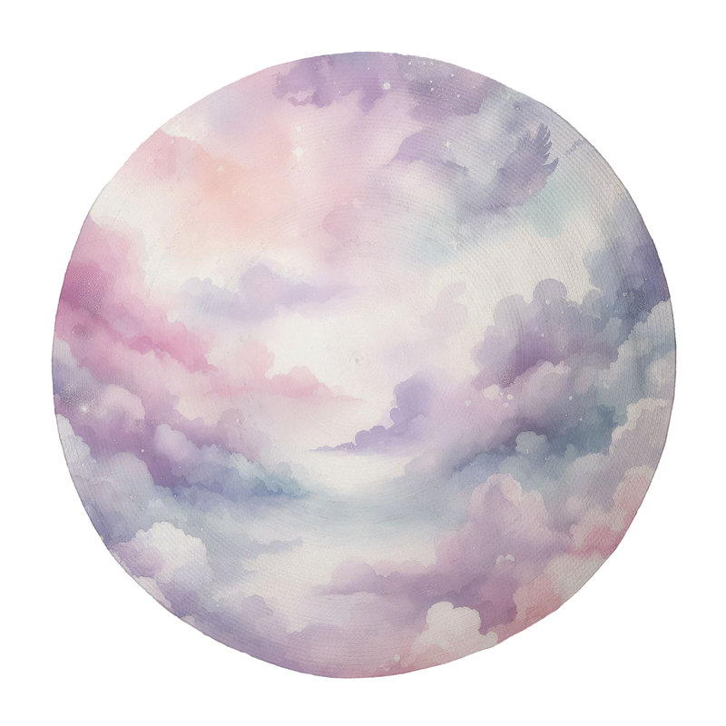 Tapis tressé Twilight Whispers, Rond 5 pi