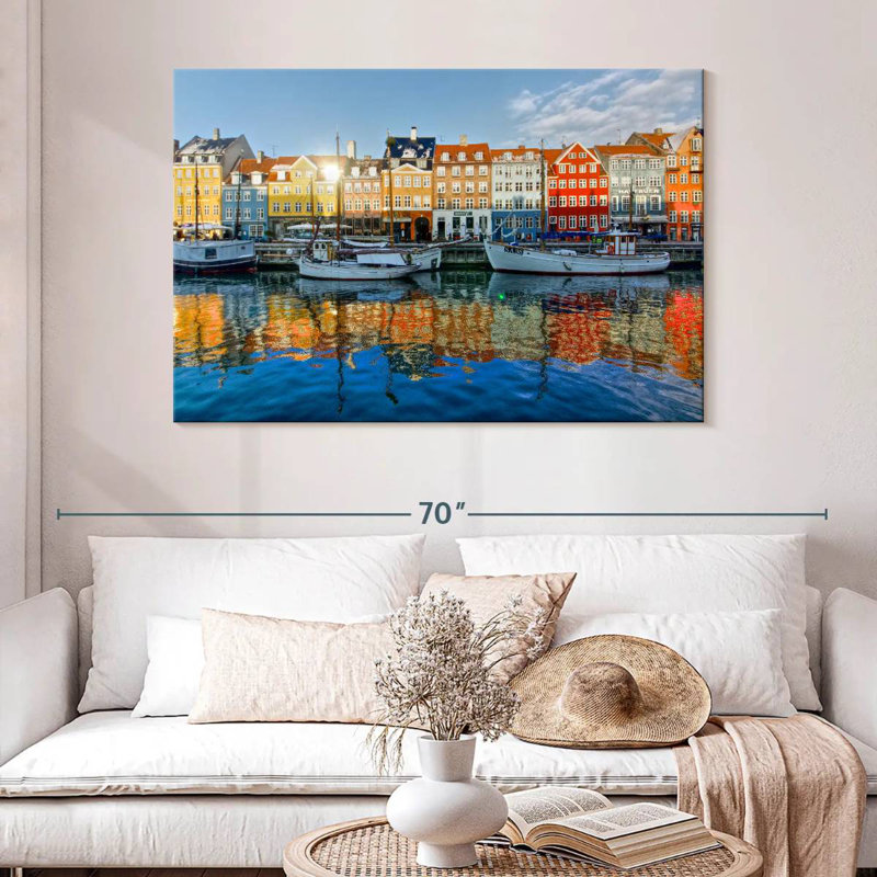 Canal Nicci Nyhavn en Europe, H 32 po x l 48 po