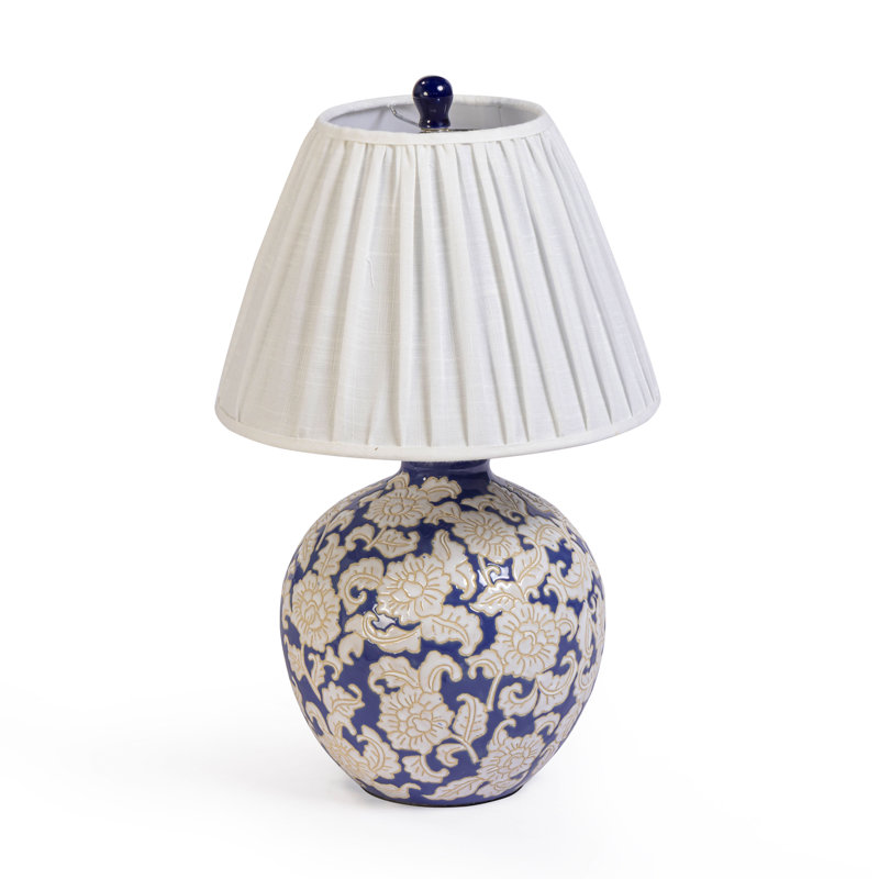 Lampe de table bleue et blanche Diana