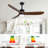 Quiet Reversible DC Motor Aviation Inspired Modern Ceiling Fan No Light Matte Black
