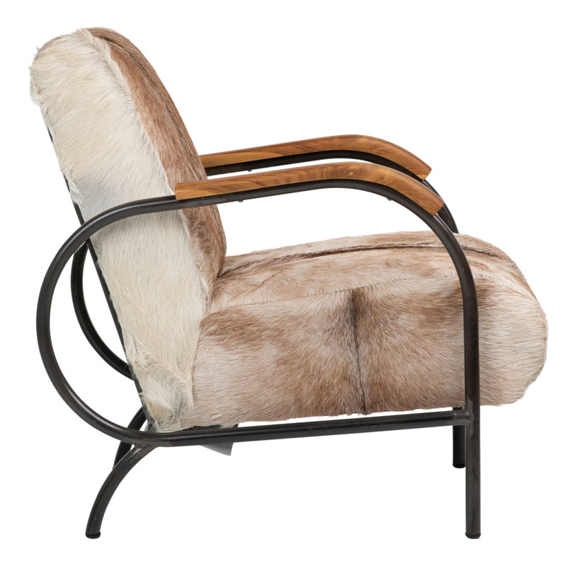 Laney Goat Hide Upholstered Occasional Chair