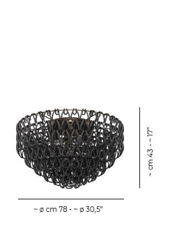 Minigiogali Ceiling Lamp 80 Crystal Transparent Matt Bronze 1 E26 Ul 1, Matte Bronze, Black