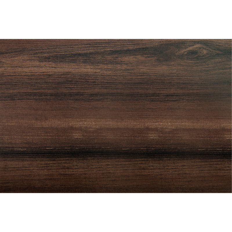 Table de salle à manger rectangulaire en bois massif et mélamine, fini noyer contemporain (1 pièce).