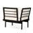 Wood With Iron Base And Cream Water- Cushion Liners Frame Corner Cushions