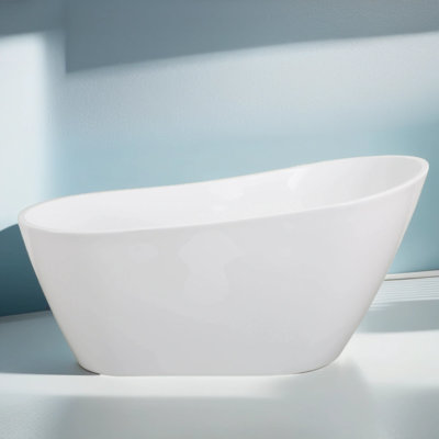 59'' x 30.75'' Freestanding Soaking Acrylic Bathtub