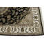 Tapis noir Indo-nain à motif floral noir 3 pi 5 po x 5 pi 5 po