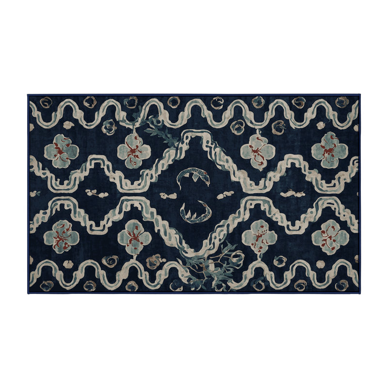 Machine Washable Gray Area Rug, Rectangle 3' x 5'