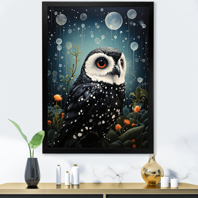 " Noir Watcher Owl At Twilight "
