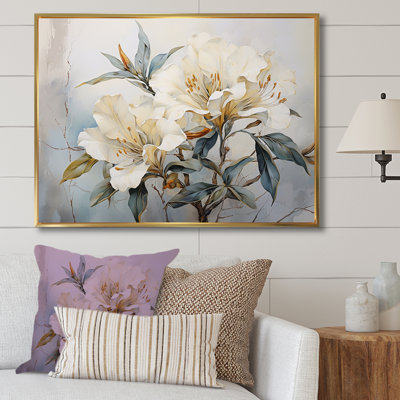 «Graceful Unembellished Rhododendron II», art mural sur toile Rhododendron