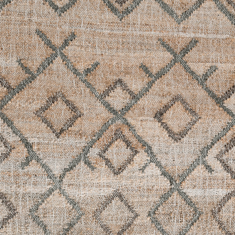 Tapis brun / gris en jute tissé à la main Manistique, Rectangle 8 pi x 10 pi