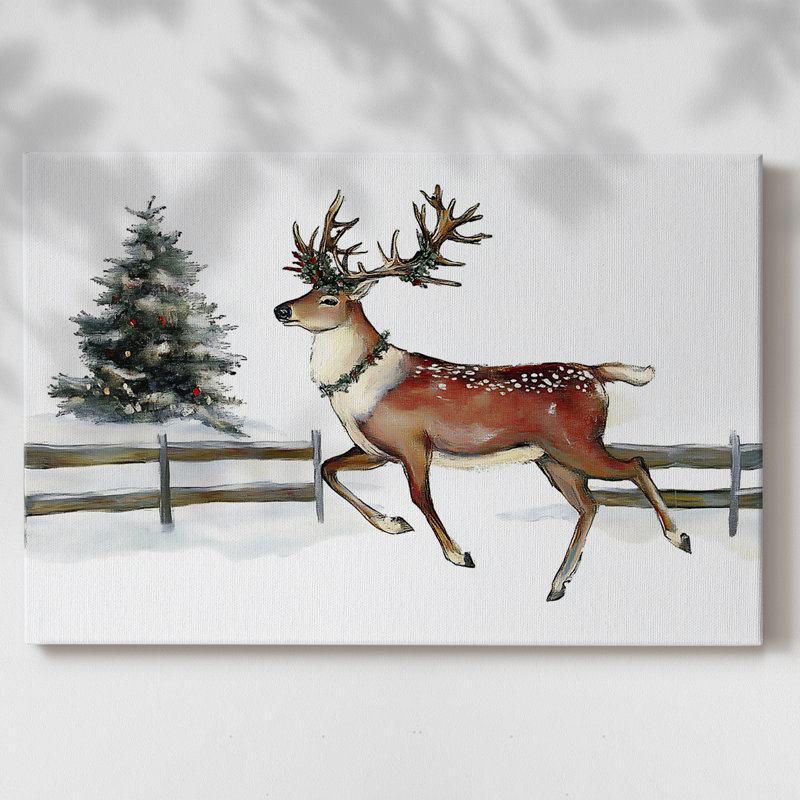 Art de vacances de Noël III - Toile tendue avec châssis - Cxxi, H 40 po x l 60 po