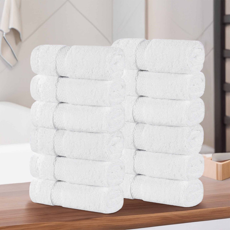 Fowlerville Egyptian Giza Cotton Wash Cloth, White
