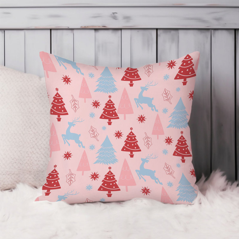 Holiday Christmas Tree Pattern IV Modern, 18"H x 18"W