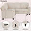 Canapé en L avec canapé-lit, canapé-lit avec siège de rangement, canapé-lit modulaire à 5 places avec port USB, canapé-lit modulaire pour salon, appartement-308659320