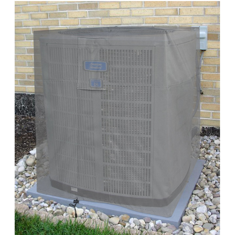 Housse robuste pour climatiseur - Protection contre les intempéries avec interrupteur à bascule et cordon réglables, évents latéraux