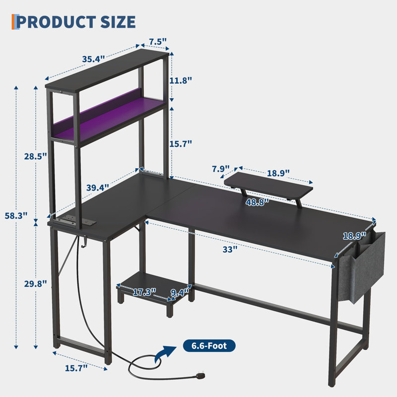 Standing Desk, L-shaped